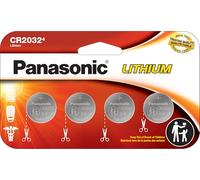 Panasonic CR2032 - Pilas de botón de litio de larga duración (3 V, resistente a los niños, paquete basado en estándares, paquete de 4
