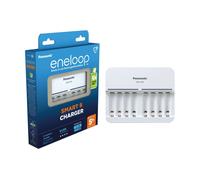 Panasonic eneloop 8 Células Cargador Inteligente Recargable Aa Pilas AAA BQ-CC63