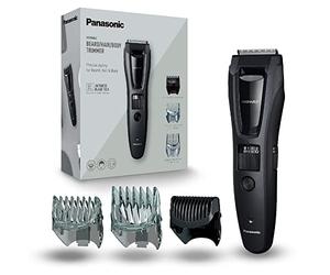 Panasonic ER-GB62-H503 Trimmer de Barba, Cabello y Cabello Corporal para Hombres, Afeitadora Portátil, 39 Configuraciones de Longitud, 3 Accesorios, Operación Inalámbrica y con Cable, Gris Mate