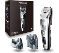 Panasonic ER-SC60-S803 Cortapelos para Hombres, Trimmer Portátil Impermeable, Cuchillas Optimas, 39 Ajustes de Longitud, 2 Accesorios, Inalámbrico y con Cable, Soporte de Carga, Plateado