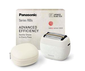 Panasonic ES-PV6B-W803 Serie 900s Afeitadora, Afeitadora Eléctrica de 5 Hojas para Uso En Seco y Húmedo para Hombres, Sensor De Barba Responsivo, USB-C, Estuche De Transporte, NAGORI® Mármol Blanco