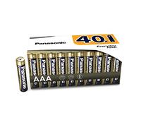Panasonic EVERYDAY POWER Pila alcalina AAA Micro LR03, Paquete sin plástico con 40 unidades