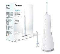 Panasonic EW1511W503 Irrigador Bucal Eléctrico Portátil (Tecnología Ultrasónica, 5 Niveles de Potencia, Recargable, Inalámbrico, Óptimo Para Aparatos Dentales, 1500 Impulsos/min, Ligero), Blanco