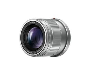 Panasonic H-HS043E-S - Objetivo para cámara Lumix (Distancia Focal 85-42.5 mm, Apertura f/1.7, Zoom óptico 2X, diámetro Filtro: 55 mm), Color Plateado