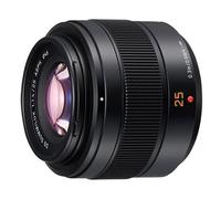 Panasonic LUMIX G H-XA025E - Objetivo LEICA DG SUMMILUX (25 mm, F1.4 ASPH, objetivo único, distancia focal 25mm, Micro Cuatro Tercios, 50 mm equivalente 35mm, apertura máxima F1.4, filtro 46mm) negro
