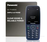 Panasonic KX-TF400EXC Teléfono 4G con Botones fácil de Usar, Volte, energía fiable hasta 280 Horas en Modo de Espera, Carga USB-C, Pantalla de 2,4 Pulgadas, Bluetooth, Resistencia al Agua IP44, Azul.