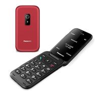 Panasonic KX-TF600 Teléfono 4G Fácil, Llamadas Volte Claras, 290 Horas en Espera, Carga Rápida USB-C, Pantalla 2,8", Bluetooth, Linterna LED, Resistente IP44, Teclas Iluminadas, Rojo
