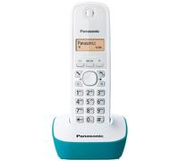 Panasonic KX-TG1611 - Teléfono (DECT, Altavoz, 50 entradas, Identificador de llamadas) Color Azul, Blanco [Versión Importada]