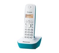 Panasonic KX-TG1611 Teléfono DECT Identificador de llamadas Turquesa, Blanco