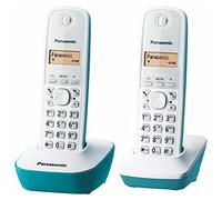 Panasonic KX-TG1611 Teléfono DECT Identificador de llamadas Turquesa, Blanco