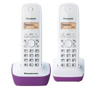 Panasonic Kx-Tg1612Frh - 2 Teléfonos Fijos Inalámbricos Dect Sin Contestador, Morado [Importado de Francia] [versión importada]