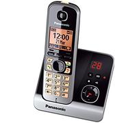 Panasonic KX-TG6722GB - Pack de 2 teléfonos digitales inalámbricos (pantalla LCD de 1.8'', manos libres), negro [Importado de Alemania] [versión importada]