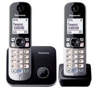 Panasonic KX-TG6812 - Teléfono fijo digital (inalámbrico, DECT), negro y blanco [Importado de Italia] [versión importada]
