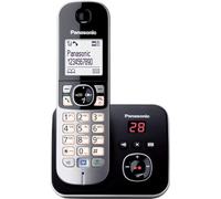 PANASONIC KX-TG6821 - Teléfono (Teléfono DECT, Altavoz, 120 entradas, Identificador de Llamadas, Servicios de Mensajes Cortos (SMS), Negro, Plata) [versión importada]