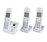 Panasonic KX-TG6823GS - Teléfono DECT inalámbrico (Pantalla de 1,8", contestador automático), Color Plateado [Importado de Alemania] [versión importada]