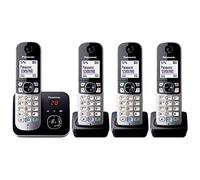 Panasonic KX-TG6824GB - Teléfono (120 entradas, LCD, 103 x 65 Pixeles, Monocromo, 107 x 77 x 86 mm, 46 x 160 x 30 mm) [Importado de Alemania] [versión importada]