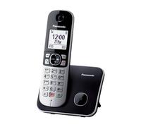 Panasonic KX-TG6851SPB Teléfono Inalámbrico Digital, Unidad Base y Auriculares, Identificador De Llamadas, Bloqueo De Llamadas Molestas, Timbre De Categoría, Pantalla LCD, Teclado Iluminado, Negro