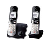 Panasonic KX-TG6852 Teléfono Fijo Inalámbrico Dúo con Manos Libres (Monitor de Bebes, Bloqueador de Llamadas, Modo No Molestar, Baja Radiación, Modo Eco) Plateado