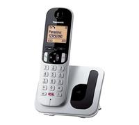 Panasonic KX-TGC250 Teléfono Inalámbrico Digital para Personas Mayores con Bloqueo De Llamadas No Deseadas, Pantalla Fácil De Leer, Altavoz Manos Libres, Reloj Despertador, Auricular Único, Plateado
