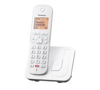 Panasonic KX-TGC250SPW Teléfono Inalámbrico Digital Para Personas Mayores Con Bloqueo De Llamadas, Pantalla Fácil De Leer, Altavoz Manos Libres, Reloj Despertador, Auricular Único, Blanco.