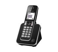 Panasonic KX-TGD310SPB Teléfono fijo inalámbrico(LCD, Identificador de llamadas, Agenda de 120 números, bloqueo de llamada, Modo ECO, Reducción de ruido), Negro