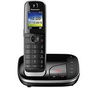 Panasonic KX-TGJ320 - Teléfono (Teléfono DECT, Altavoz, 250 entradas, Identificador de Llamadas, Servicios de Mensajes Cortos (SMS), Negro) [versión importada]