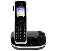 Panasonic KX-TGJ320 - Teléfono (Teléfono DECT, Altavoz, 250 entradas, Identificador de Llamadas, Servicios de Mensajes Cortos (SMS), Negro) [versión importada]