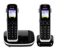 Panasonic KX-TGJ322 - Teléfono (Teléfono DECT, Altavoz, 250 entradas, Identificador de Llamadas, Servicios de Mensajes Cortos (SMS), Negro) [versión importada]