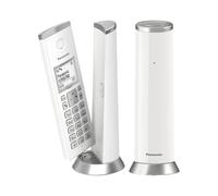 Panasonic KX-TGK212SP Teléfono DECT Identificador de llamadas Plata, Blanco