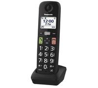 Panasonic KX-TGUA10EXB - Combinado Adicional para teléfonos Digitales inalámbricos KX-TGU130/KX-TGU110, Teclas Grandes, Llamadas favoritas, Compatible con audífonos, Unidad Principal requerida, Negro
