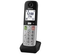 Panasonic KX-TGUA40EXB - Combinado Adicional para teléfonos Digitales inalámbricos KX-TGU430/KX-TGU410, Pantalla LCD, Llamada Favorita, Compatible con audífonos, Unidad Principal requerida,Negro &