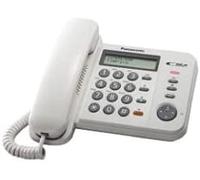 Panasonic KX-TS580EX1W - Sistema telefónico integrado con montaje sobremesa/mural, color blanco