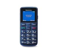 Panasonic KX-TU110EXC 2G, Teléfono Móvil para Mayores, con Botón SOS, Llamada Prioritaria, Teléfono con Botones Grandes, Bluetooth, Linterna, Cámara, Azul