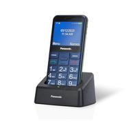 Panasonic KX-TU155EXCN Teléfono Móvil para Personas Mayores, Llamada Prioritaria, Teléfono con Botones Grandes, Compatible con Audífonos, Bluetooth, Radio FM, Cámara, Base de Carga, Azul