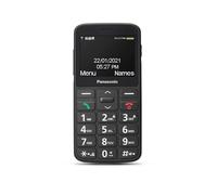 Panasonic Teléfono Móvil de Fácil Uso KX-TU160EXB- Botón SOS, Teclas Grandes retroiluminadas, Compatibilidad Audífonos, Larga Duración, Bluetooth (Negro)