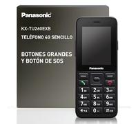 Panasonic KX-TU260EXB móvil para Mayores 4G, Fácil de Usar, Teclas Grandes, IP44, USB C, hasta 7,5 h Llamada, Pantalla 2,4”, Negro