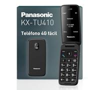Panasonic KX-TU410 Teléfono Móvil 4G con Tapa 2,4 Pulgadas, Botón SOS, Bluetooth 5.0, HAC, Manos Libres, IP44, Negro