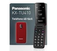 Panasonic KX-TU410 Teléfono Móvil 4G con Tapa 2,4 Pulgadas, Botón SOS, Bluetooth 5.0, HAC, Manos Libres, IP44, Rojo