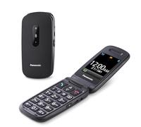 Panasonic KX-TU446EXB Teléfono Móvil Para Personas Mayores (Resistente a Golpes, Cámara, Incluye Auriculares y Cargador, Indicador LED), Negro