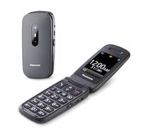 Panasonic KX-TU446EXG Teléfono Móvil para Personas Mayores, Resistente a Golpes, Cámara, Incluye Auriculares y Cargador, Indicador LED, Gris