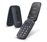 Panasonic KX-TU550EXB 4G Essentials Clamshell Teléfono Móvil para Personas Mayores, Cámara De 1.2 MP, con Pantalla Grande de 2.8", 300 Horas De Tiempo En Espera, Negro