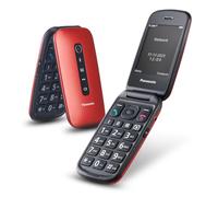 Panasonic KX-TU550EXR 4G Essentials Clamshell Teléfono Móvil para Personas Mayores, Cámara De 1.2 MP, con Pantalla Grande de 2.8", 290 Horas De Tiempo En Espera, Roja