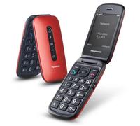 Panasonic KX-TU550EXR 4G Essentials Clamshell Teléfono Móvil para Personas Mayores, Cámara De 1.2 MP, con Pantalla Grande de 2.8", 290 Horas De Tiempo En Espera, Roja
