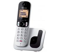 Panasonic KXTGC250JTS Teléfono Inalámbrico Plata Simple Uso Con Despertador
