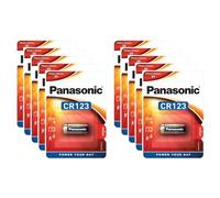 PANASONIC - Lote de 10 blísters, 1 pila CR123 de litio (3 V)