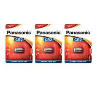 PANASONIC - Lote de 3 ampollas de 1 pila fotográfica CR2 de litio - 3 V