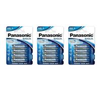 PANASONIC - Lote de 3 Ampollas de 4 Pilas Alcalinas Evolta AA LR06-1,5 V - 12 Unidades