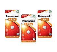 Panasonic - lote de 3 pilas botón cell power lr44 (l1154) - alkaline manganese 1,5 v