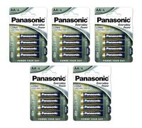 PANASONIC - Lote de 5 ampollas de 4 pilas alcalinas Everyday Power Silver AA-LR6 1,5 V