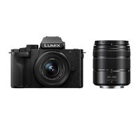 Panasonic Lumix DC-G100DWEGK Cámara Micro Cuatro Tercios sin Espejo con Lentes Lumix G Vario 12-32 mm F3.5-5.6 y 45-150 mm F4-5.6, 20,3 MP, Vídeo 4K 30p y FHD 60, Monitor Ángulo Libre, USB-C, Negro